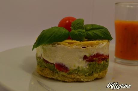 Mille feuilles de tomates et pesto