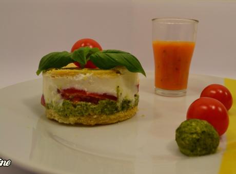 Mille feuilles de tomates et pesto