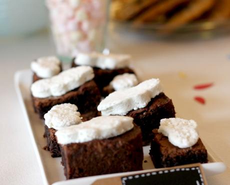Brownies aux pépites de chocolat et guimauves {Sweet Table}