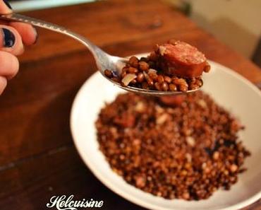 Lentilles et saucisses fumées