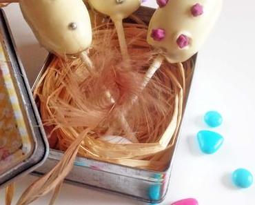 Sucettes de Pâques Chocolat Cake Pistache