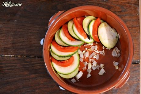 Assiette presque végétarienne