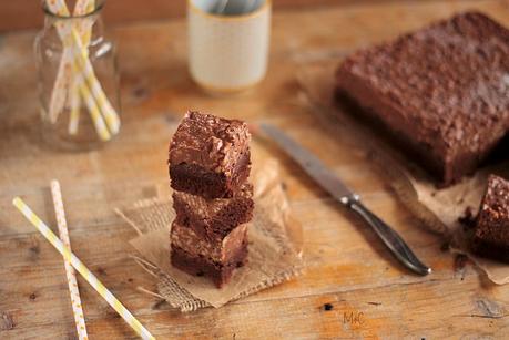 Brownie Chocolat & sa Ganache beurre de Cacahuètes & Krispies