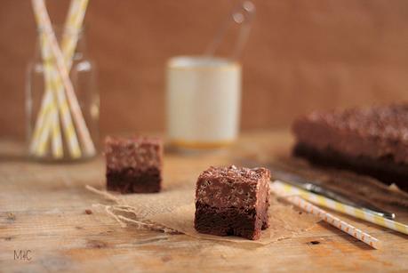 Brownie Chocolat & sa Ganache beurre de Cacahuètes & Krispies