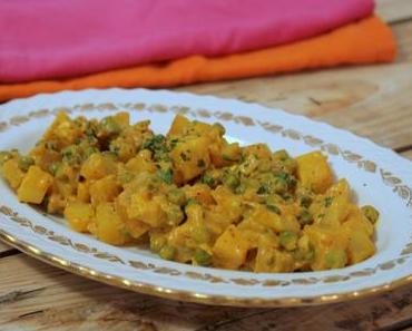 Aloo matar paneer - Pommes de terre & petits pois au fromage à l'indienne