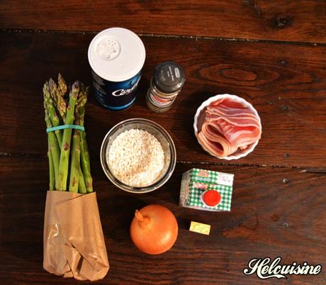 Risotto Asperges vertes et Lard