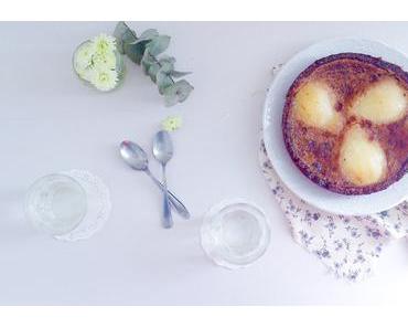 Tarte aux poires façon crème brûlée à la crème de marron