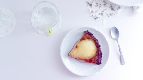 Tarte aux poires façon crème brûlée à la crème de marron