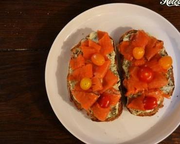 Tartine truite fumée / oseille