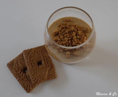 Mousse aux spéculoos sur lit de caramel