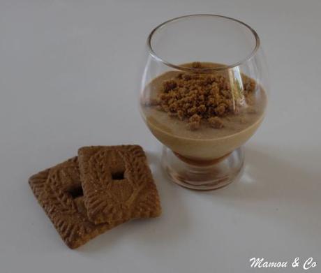 Mousse aux spéculoos sur lit de caramel