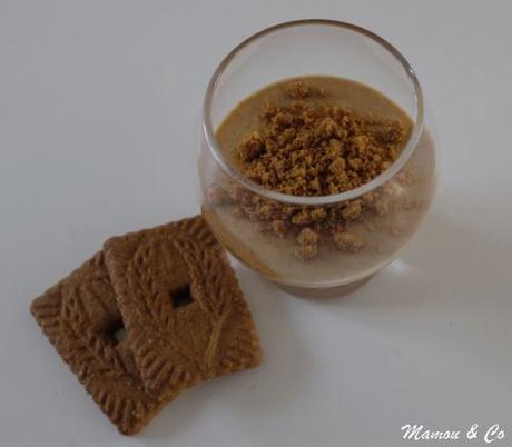 Mousse aux spéculoos sur lit de caramel