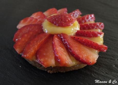 Tartelettes acidulées aux fraises et spéculoos