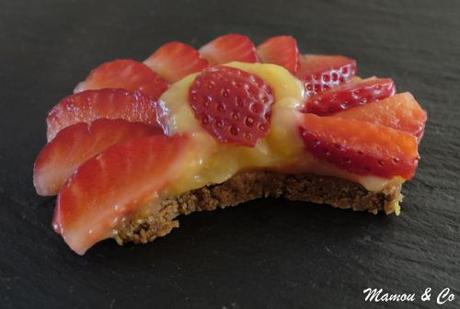 Tartelettes acidulées aux fraises et spéculoos