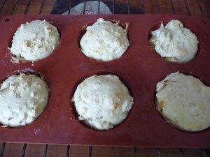 Muffins poulet-paprika et coque de Comté.