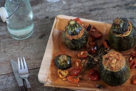 Courgettes Rondes Farcies au Boulgour