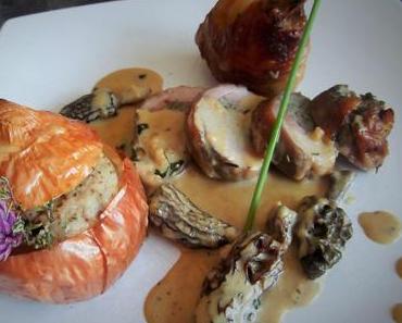 Cuisses de canard farcies aux morilles