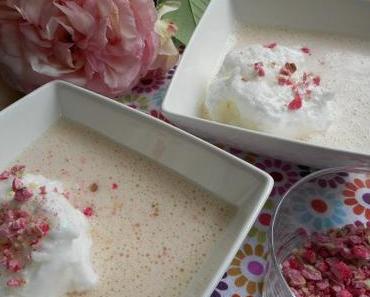Oeufs à la neige aux pralines roses