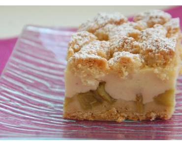 Carré pâtissier à la rhubarbe