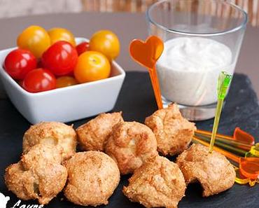 Boulettes de poulet et leur sauce au fromage blanc