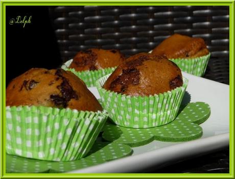 Muffins pépites de chocolat-bananes