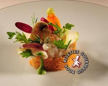 Tartare de lieu noir sur croquant de légumes