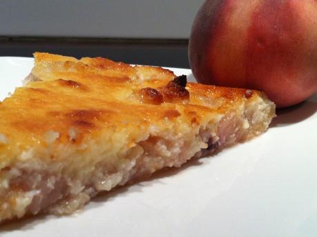 Tarte au pêches blanches et noix de coco