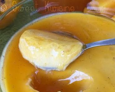 La mousse de mangues et gelée de maracujas