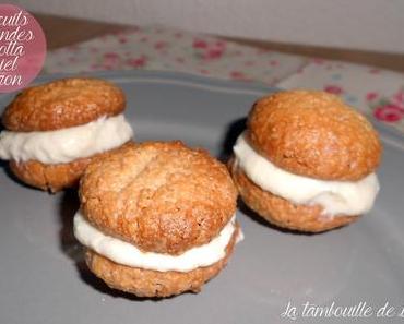 Biscuits amandes fourrés crème ricotta miel citron by #vitalfood
