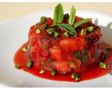 Tartare de fraises au basilic