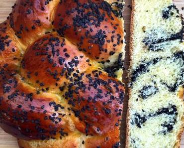 Challah au sésame noir