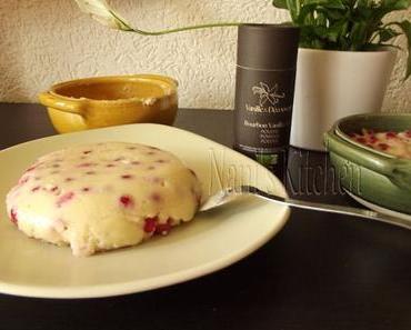 Dessert renversé (ou non) à la semoule, groseilles et vanille !