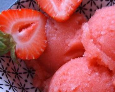 Sorbet pastèque et fraises. (Avec ou sans sorbetière)