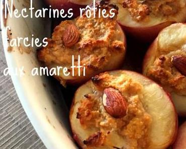 Nectarines rôties farcies aux amaretti