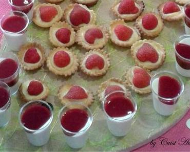 Panna cotta au coulis de framboises