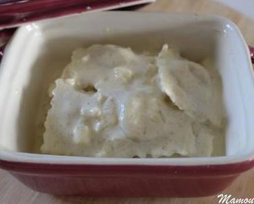 Raviolis frais au poulet sauce curry