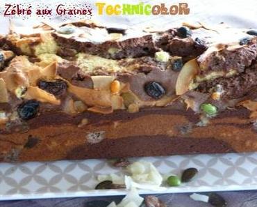 ღ " Miam " Cake Zébré aux Graines Technicolor