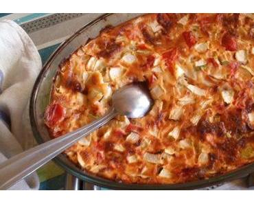 Flan de courgettes et tomates