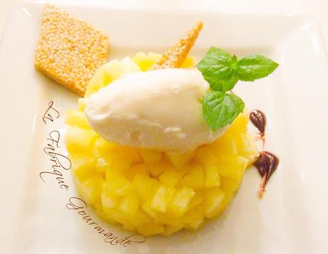 Tartare d’Ananas Quenelle de Glace Piña Colada