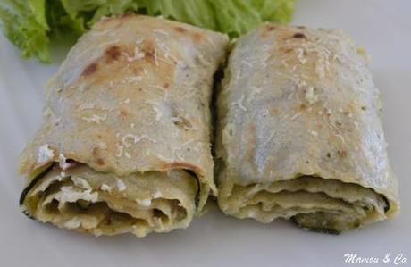 Rouleaux de lasagnes au pesto