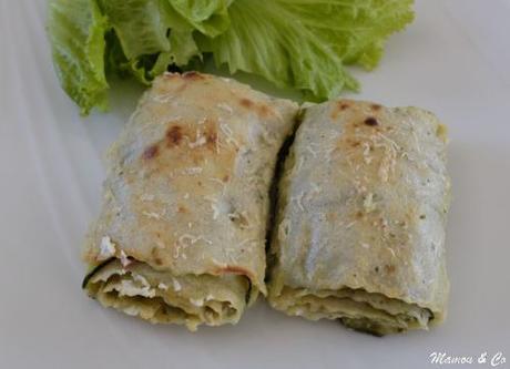 Rouleaux de lasagnes au pesto