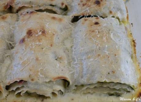 Rouleaux de lasagnes au pesto