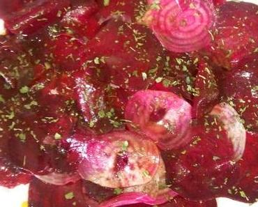 Carpaccio de betteraves rouges