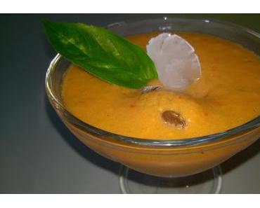 Soupe glacée tomate-melon