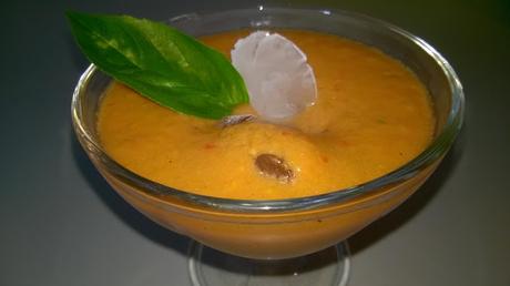 Soupe glacée tomate-melon