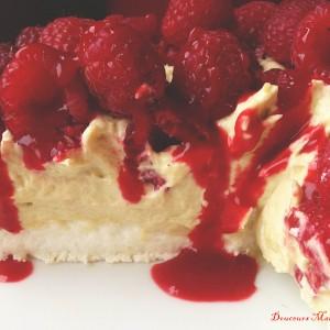 Pavlova d’Été Rhubarbe Framboises