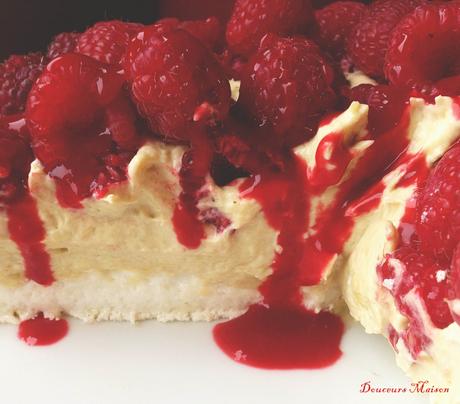 Pavlova d’Été Rhubarbe Framboises