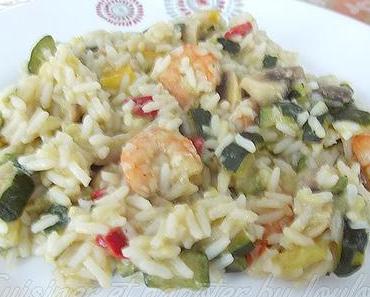 Riz aux légumes et aux crevettes