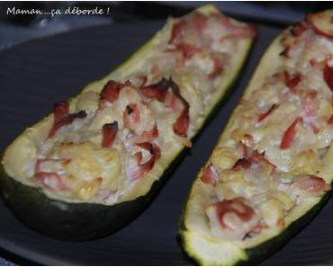 Courgettes farcies au bacon