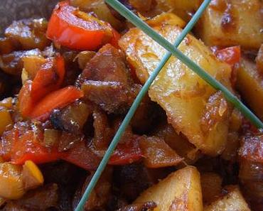 Poêlée de légumes et pommes de terre au Chorizo.